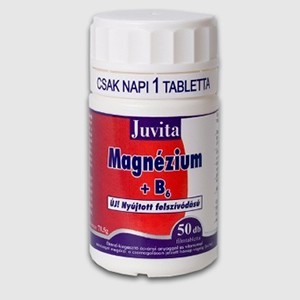 JutaVit Magnézium + B6 filmtabletta 50db - Étrend-kiegészítő, vitamin, Kalcium, magnézium