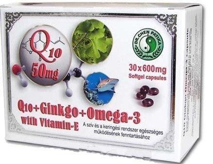 Dr. Chen Q10 + Ginkgo + OMEGA-3 kapszula 30 db - Étrend-kiegészítő, vitamin, Szív és érrendszer