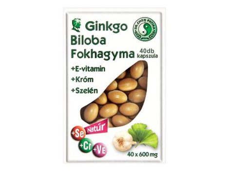 Dr. Chen Ginkgo biloba garlic kapszula 40 db - Étrend-kiegészítő, vitamin, Szív és érrendszer