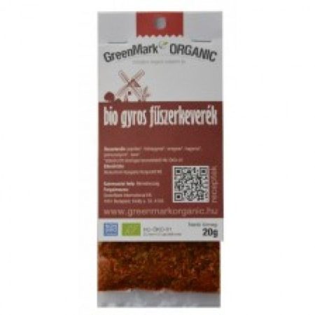 Greenmark Bio Gyros fűszerkeverék 20g - Étel-ital, Fűszer, ételízesítő, Fűszer