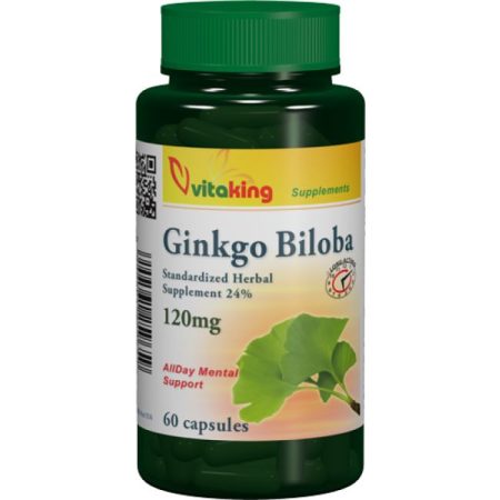 Vitaking Ginkgo Biloba 120mg tabletta 60db - Étrend-kiegészítő, vitamin, Gyógynövény készítmény