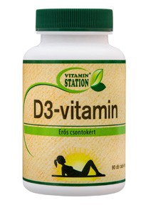 Vitamin Station D3-vitamin tabletta 90 db - Étrend-kiegészítő, vitamin, D, A, E, K-vitamin