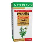Naturland Propolisz + C-vitamin tabletta 60 db - Étrend-kiegészítő, vitamin, C-vitamin