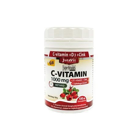 JutaVit C-vitamin 1000 mg + D3-vitamin csipkebogyóval 100 db