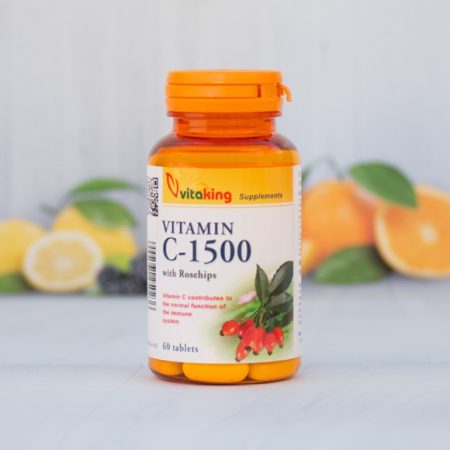 Vitaking C-1500 C-vitamin tabletta 60 db - Étrend-kiegészítő, vitamin, C-vitamin