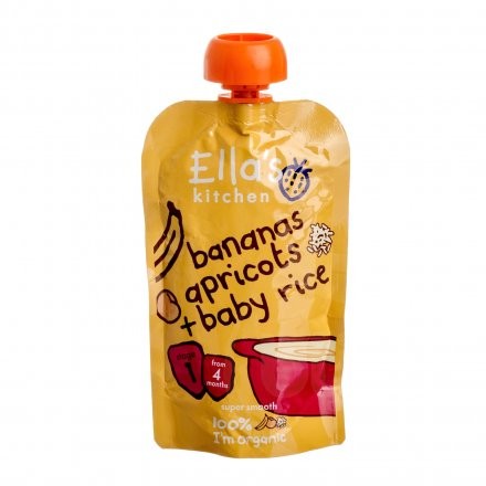 Ella's Kitchen Bio Banán-sárgabarack-rizs bébiétel 120 g