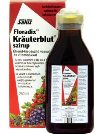 SALUS FLORADIX KRAUTERBLUT SZIRUP 250ML