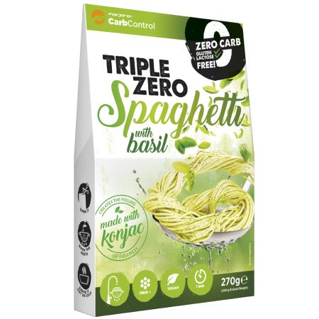 Forpro zero kalóriás tészta - spaghetti bazsalikommal cukor/zsír/laktóz/glutén/szójamentes 270 g